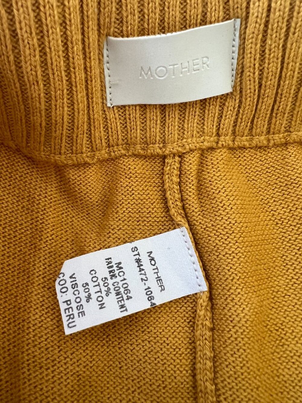 MOTHER - 2 Piece Knit Short Set - Amber Yellow - Size XS - Picture 10 of 12